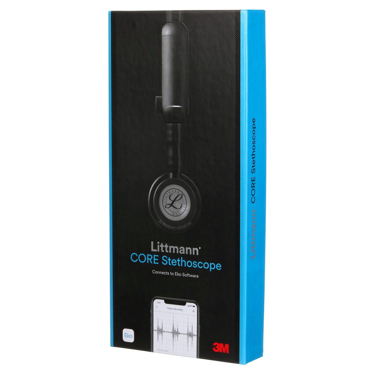 3M™ Littmann® CORE Digital Stethoscope, 8480,  Black Chestpiece, Black Tube,  27 inch