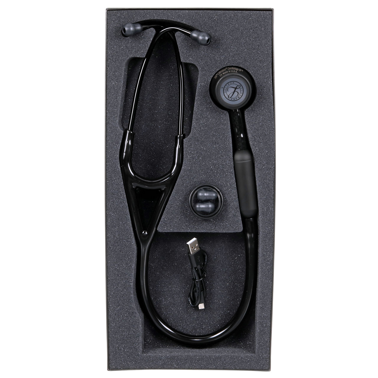 3M™ Littmann® CORE Digital Stethoscope, 8480,  Black Chestpiece, Black Tube,  27 inch