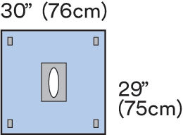 3M™ Steri-Drape™ Adhesive Aperture Drape, 9029, Absorbent PreventionFabric, Oval, 40 Each/Carton, 4 Carton/Case