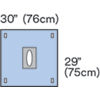 3M™ Steri-Drape™ Adhesive Aperture Drape, 9029, Absorbent PreventionFabric, Oval, 40 Each/Carton, 4 Carton/Case