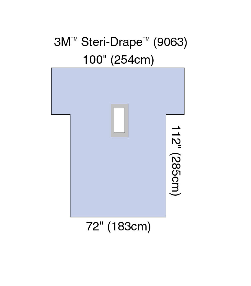 3M Steri-Drape Laparotomy Drape Illus 9063