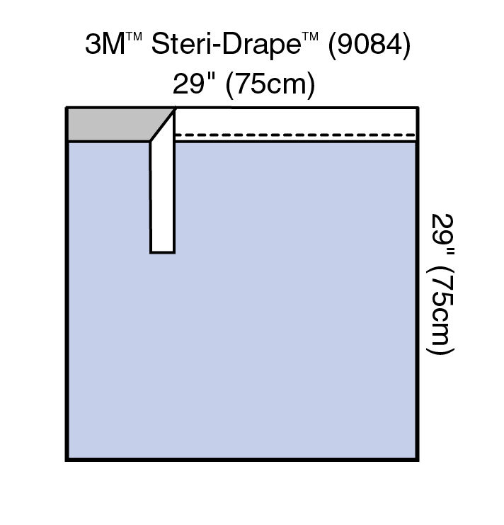 3M™ Steri-Drape™ Adhesive Towel Drape, 9084, Absorbent PreventionFabric, 40 Each/Carton, 4 Carton/Case