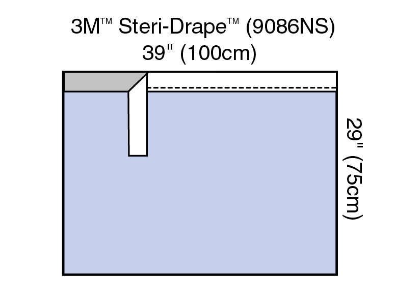 Adhsve Towel Drape 3M Absorbent impervious material Illus 9086NS