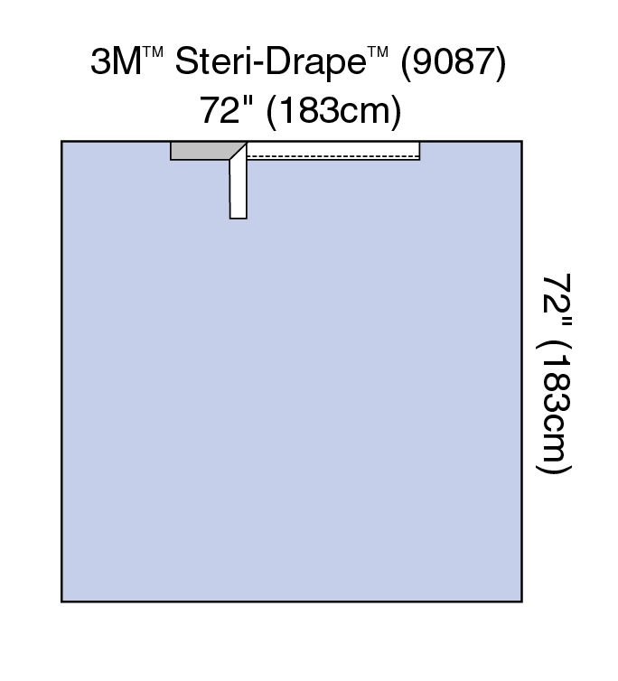 3M™ Steri-Drape™ Adhesive Towel Drape, 9087, 183 cm x 183 cm, 25/Carton,2/Case