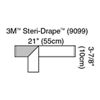 3M™ Steri-Drape™ Operation Tape 9099, 4" x 21" (10cm x 55cm), 250/Carton2 Carton/Case