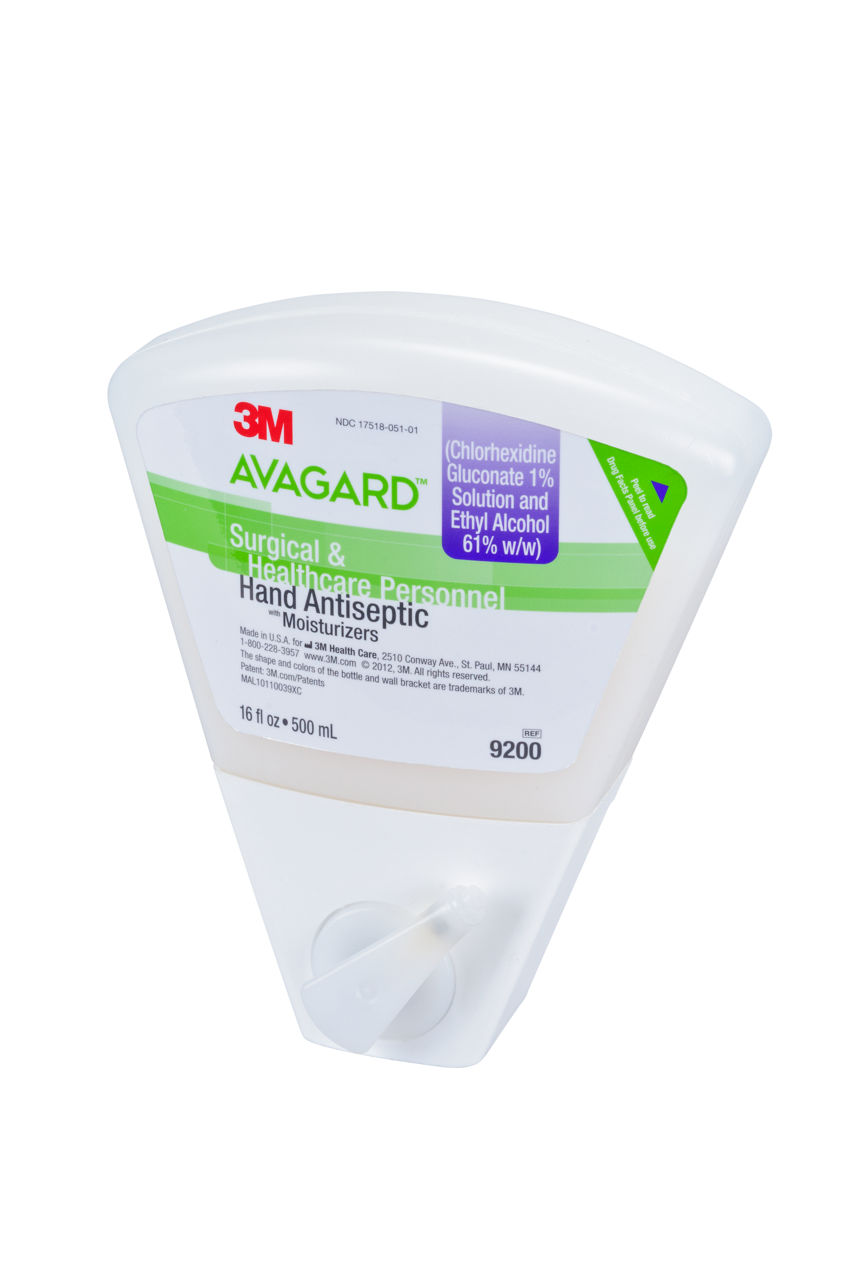 3M™ Avagard™ Surgical and Healthcare Personnel Hand Antiseptic withMoisturizers, 9200, 500 mL, 8 Bottles/Case