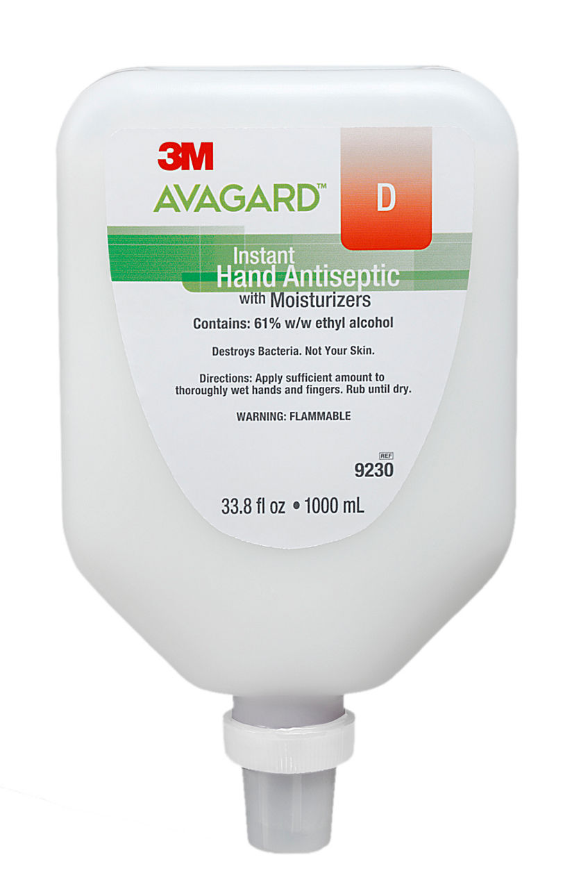 3M™ Avagard™ D Instant Hand Antiseptic with Moisturizers (61% w/w ethylalcohol) 9230, 1000 mL
