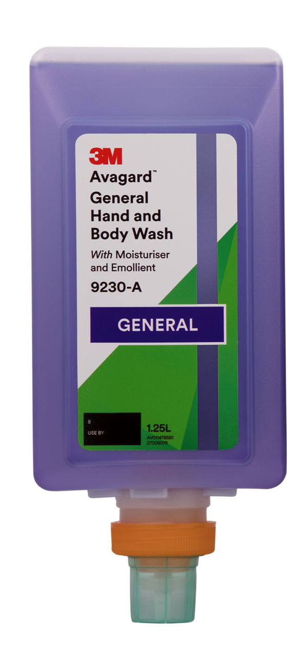 3M™ Avagard™ General Hand And Body Wash, 9230A, 1.25 L, 6 ea/Case