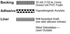 9777L Ivory PVC Foam Tape illus