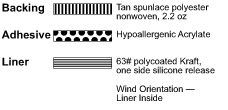 9916 Tan Spunlace NW Tape illus