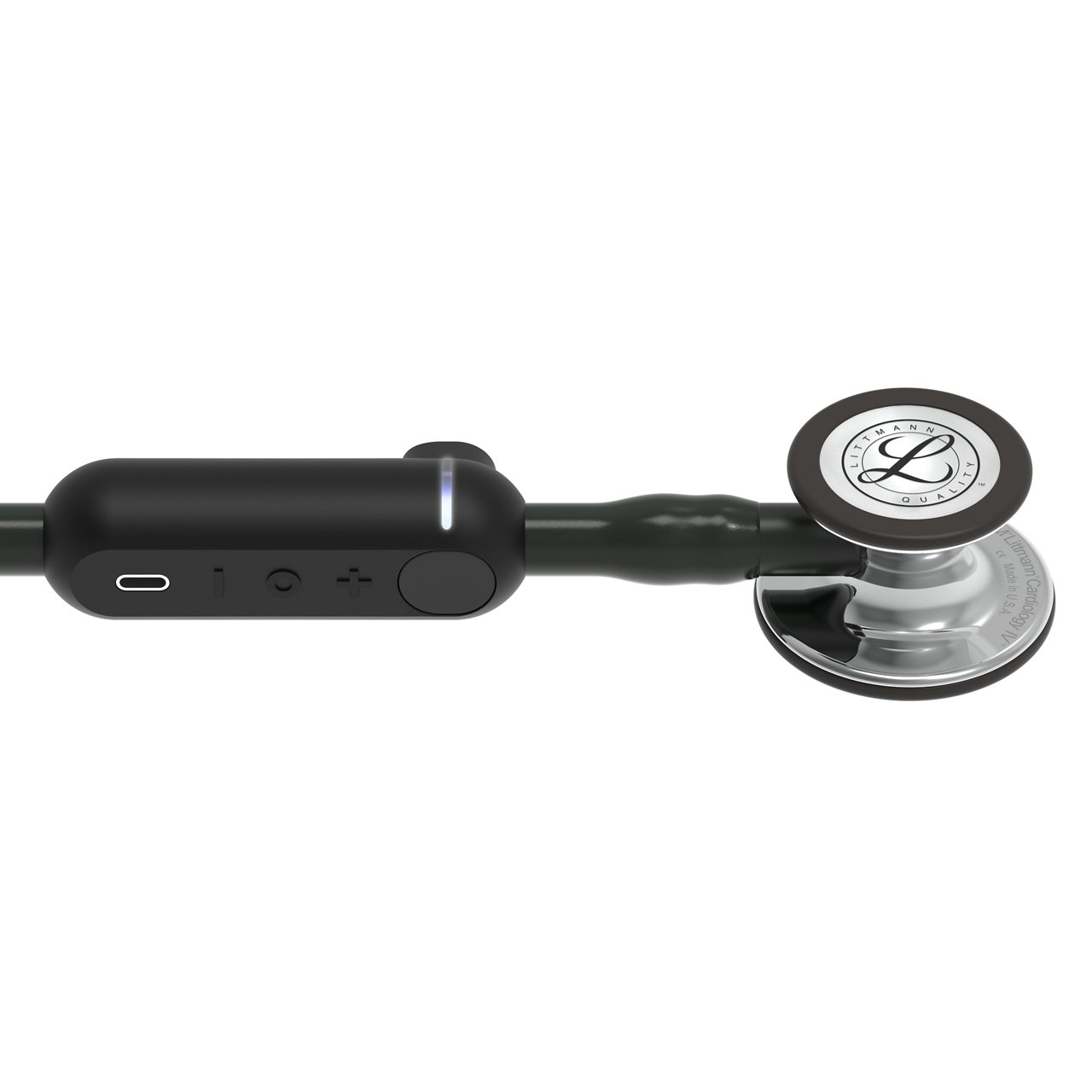 Stéthoscope numérique 3M™ Littmann® CORE, Lustrage élevé finition Cuivre, Tube Noir, Tige Noire et Jeu de direction Noir, 8890, 8890-04 CÔTÉ HAUT, 1x