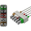 ECG Reusable Leadwire 5-Lead, GE Multi-Link, Snap, 29", molded 1 EA,GERLW5S29