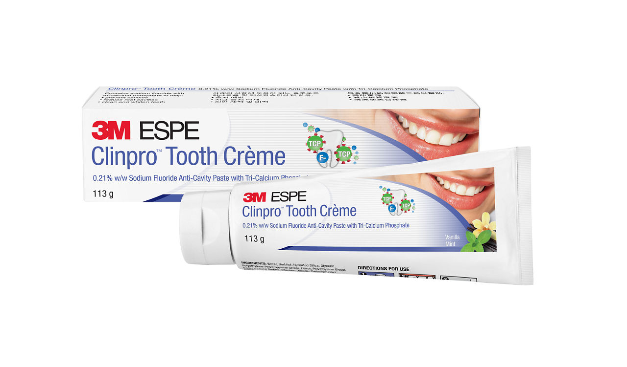 3M™ Clinpro™ Tooth Créme 0.21% Sodium Fluoride Anti-Cavity Toothpaste,12216, Vanilla Mint, 113 g Tube