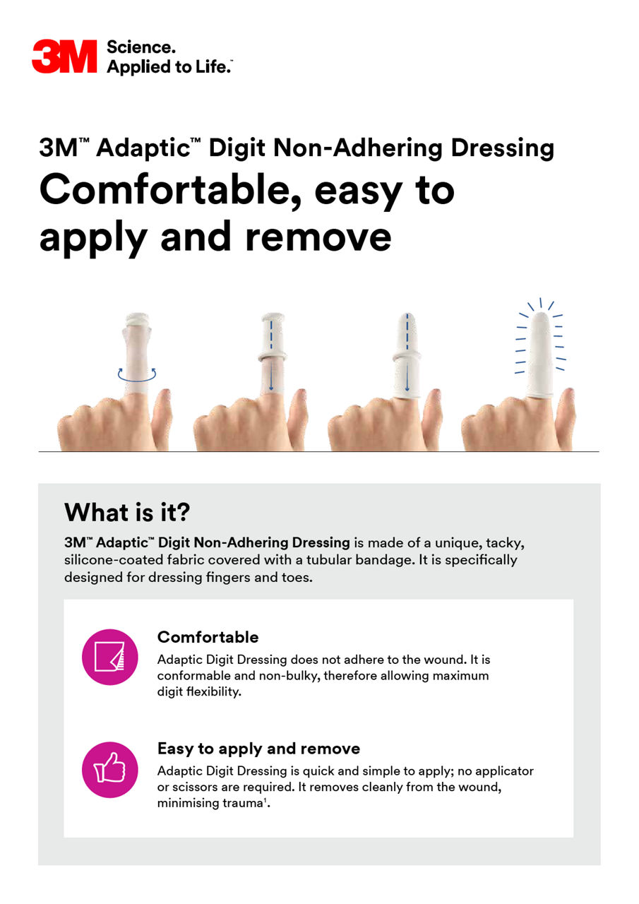 ADAPTIC™ DIGIT Non Adhering Digit Dressing User Guide