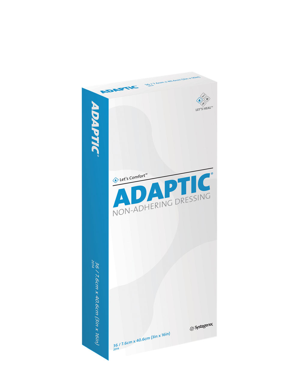 3M™ Adaptic™ Non-Adhering Dressing, 2014, 7.6 cm x 40.6 cm (3 in x 16 in), 36/Ct, 6 Cts/Cs