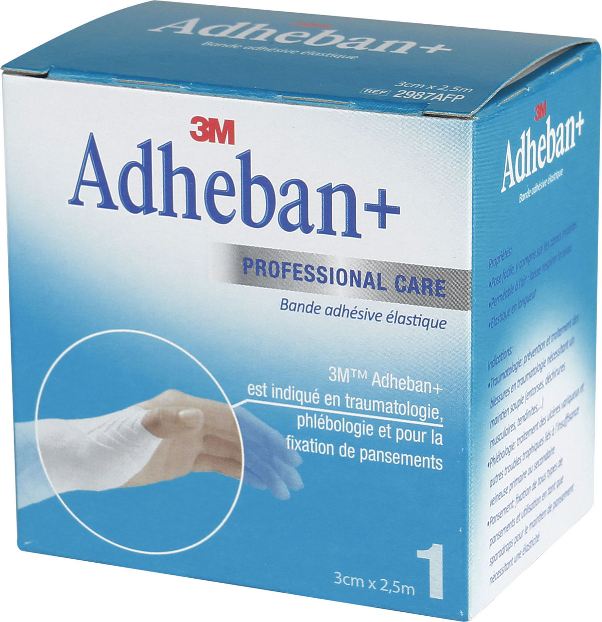 Bande Adhésive Elastique 3M™ Adheban™ +, 2987A, 3 cm x 2,5 m