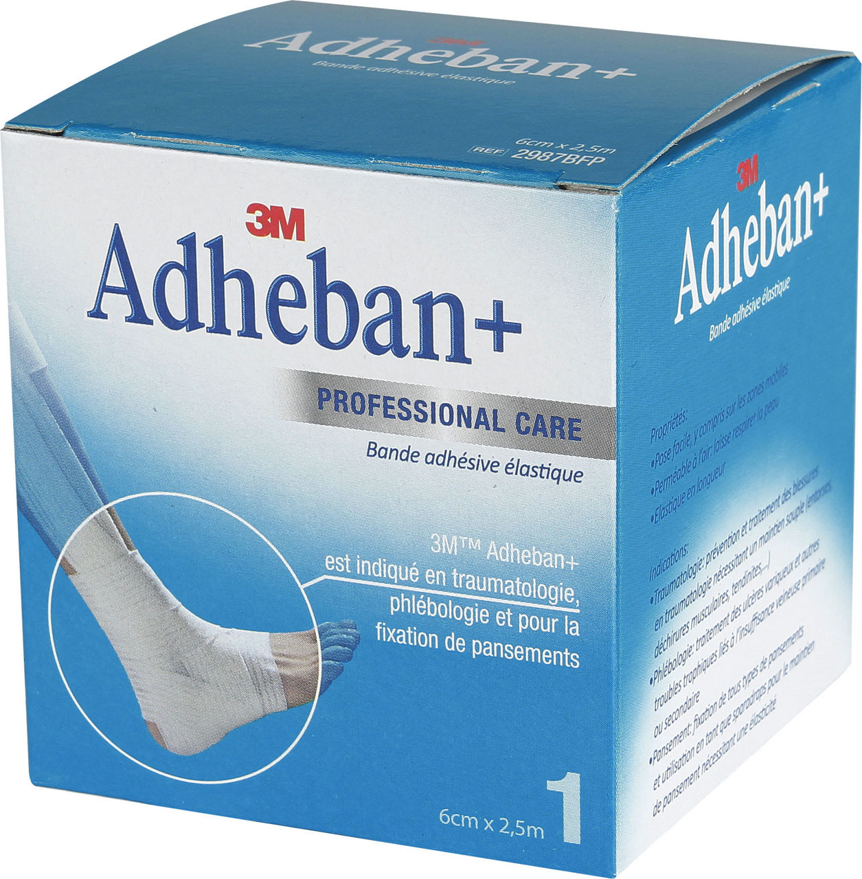 Bande adhésive élastique 3MTM Adheban Plus - 6 cm x 2,5 m