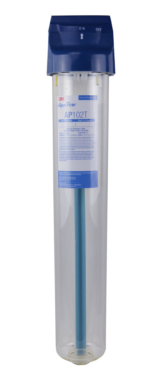3M™ Aqua-Pure™ AP100 Series Whole House Water Filter Housing AP102T,5530008, Standard, 2 High, Transparent Plastic, 2 Each/Case