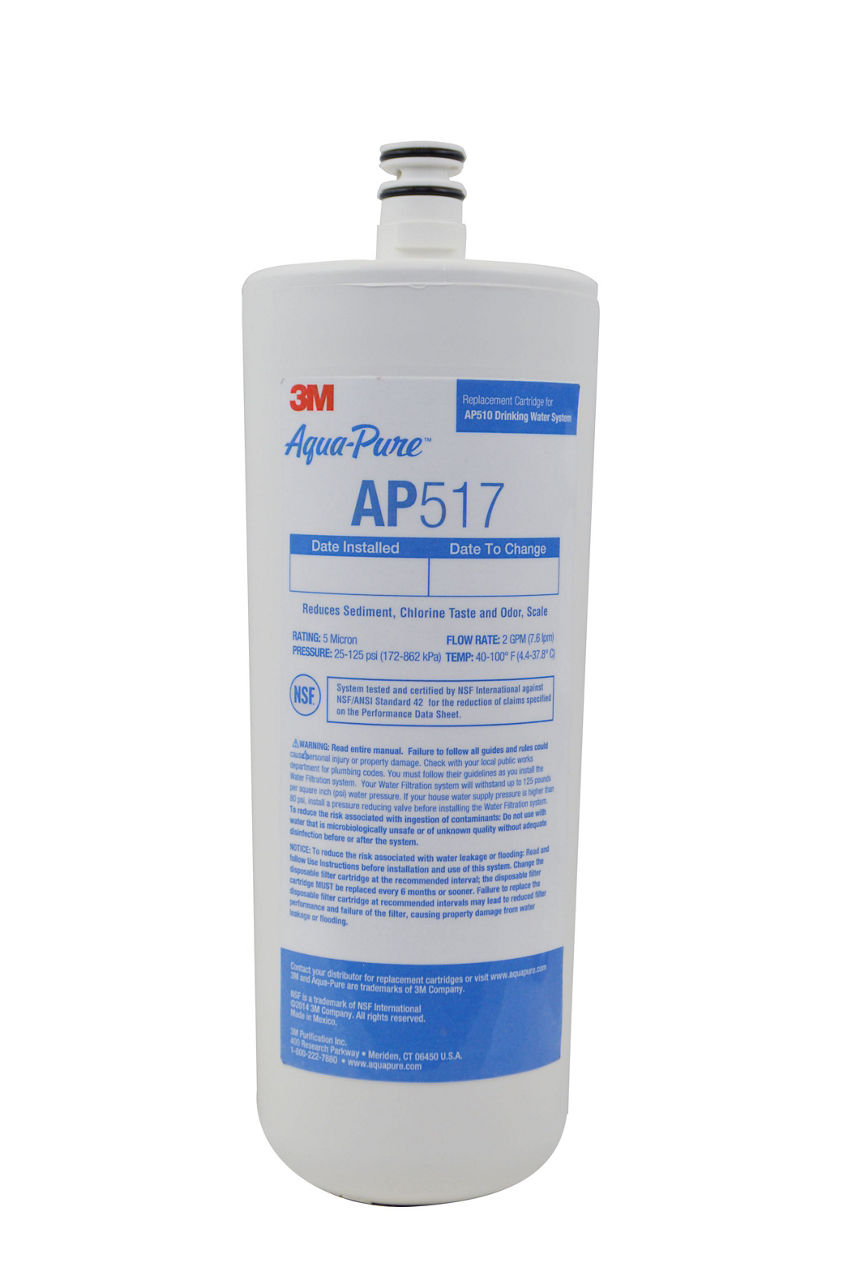 3M™ Aqua-Pure™ Under Sink Water Filter Cartridge AP517, AP51711, FullFlow, 5 um, 12/Case