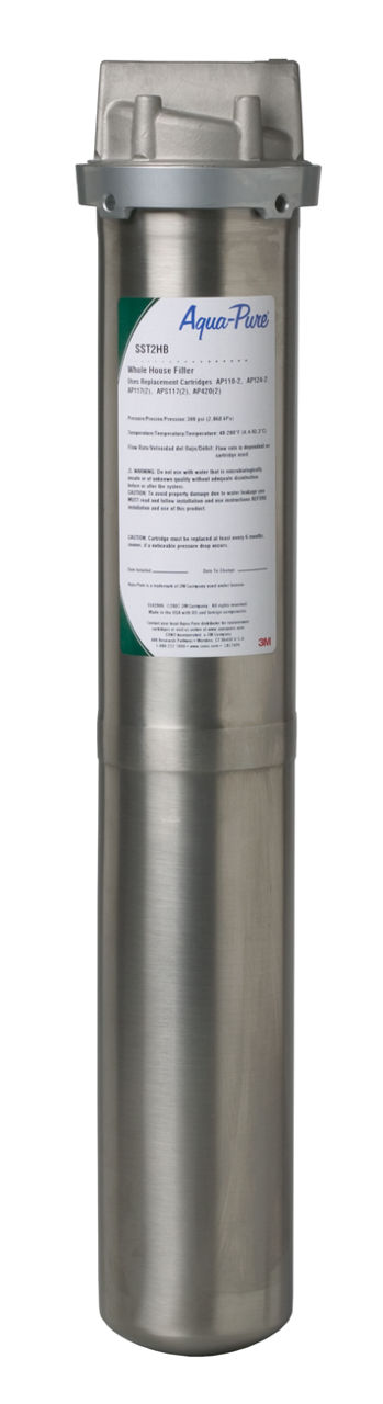 3M™ Aqua-Pure™ SST Series Whole House Water Filter Housing SST2HB,5592016, 2 High, Standard, Stainless Steel, 1/Case