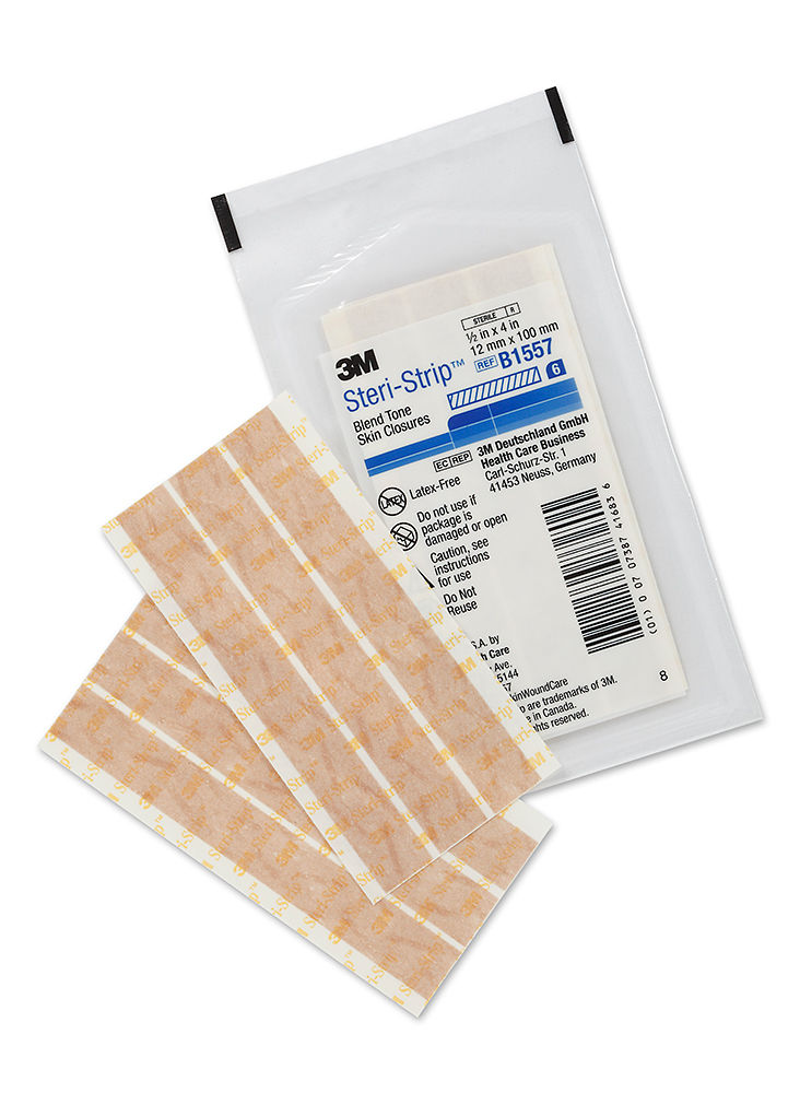 3M™ Steri-Strip™ Blend Tone Skin Closures, B1557, Tan, 1/2 in x 4in(12mm x 100mm), 50/CAR, 4 CAR/CS, 200/CS