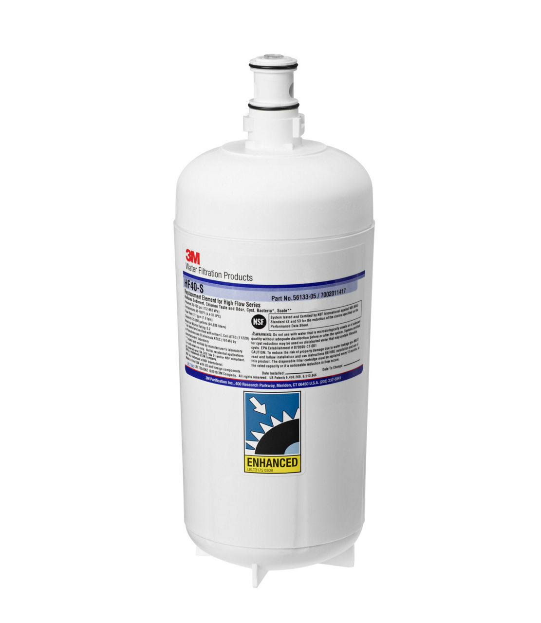 3M™ High Flow Series Filter Cartridge HF40-S, 5613305, 0.2 um NOM, 2.5gpm, 25000 gal, 2/Case