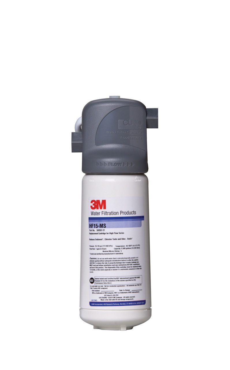 3M™ High Flow Series Coffee & Hot Tea Water Filtration SystemBREW115-MS, 5626204, 5 um NOM, 1 gpm, 3500 gal, 6/Case