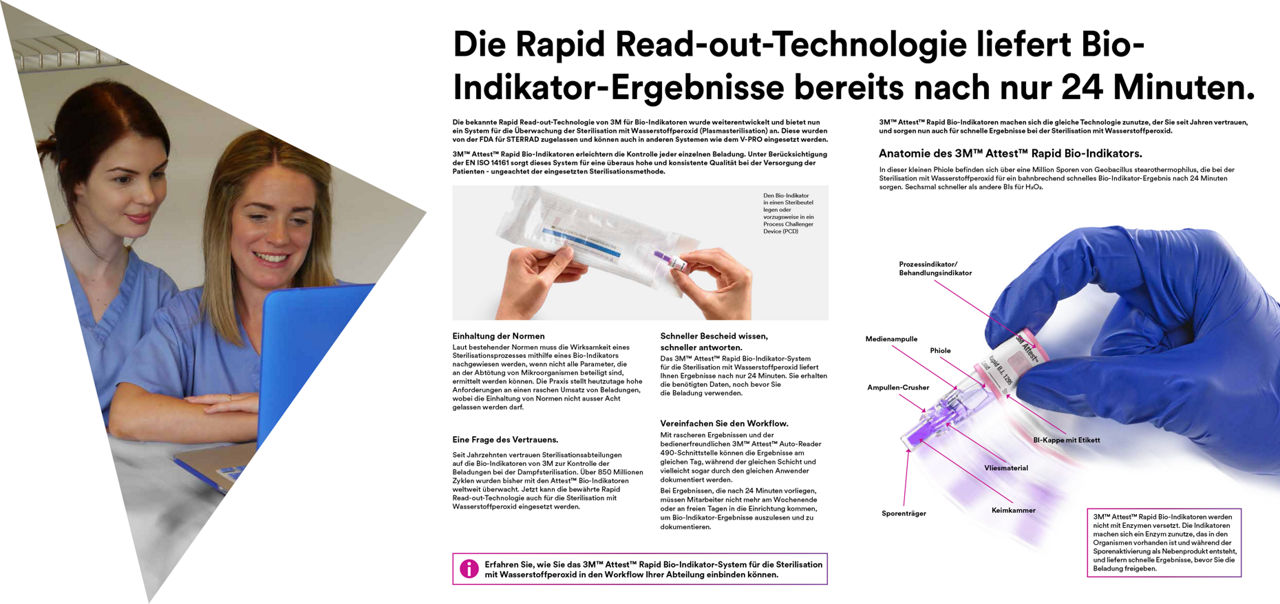3M™ Attest™ Rapid Bio-Indikator Flyer DACH-de