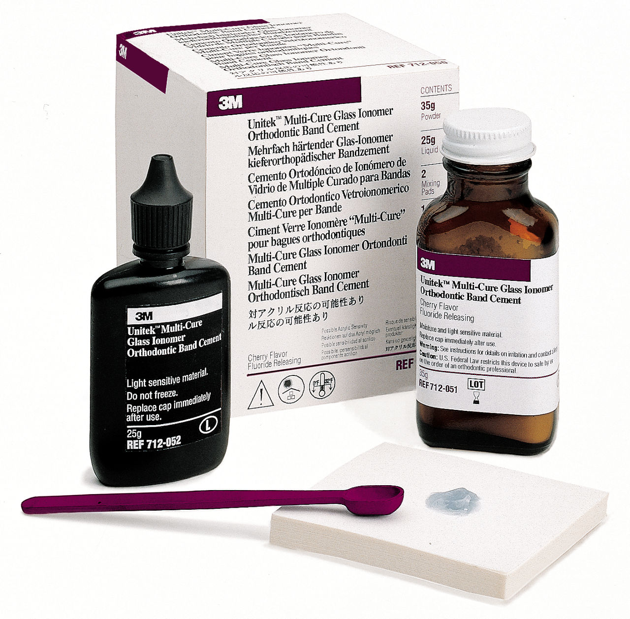3M™ Unitek™ Multi-Cure Glass Ionomer Band Cement Powder, 712-051, 35 g,1/Btl