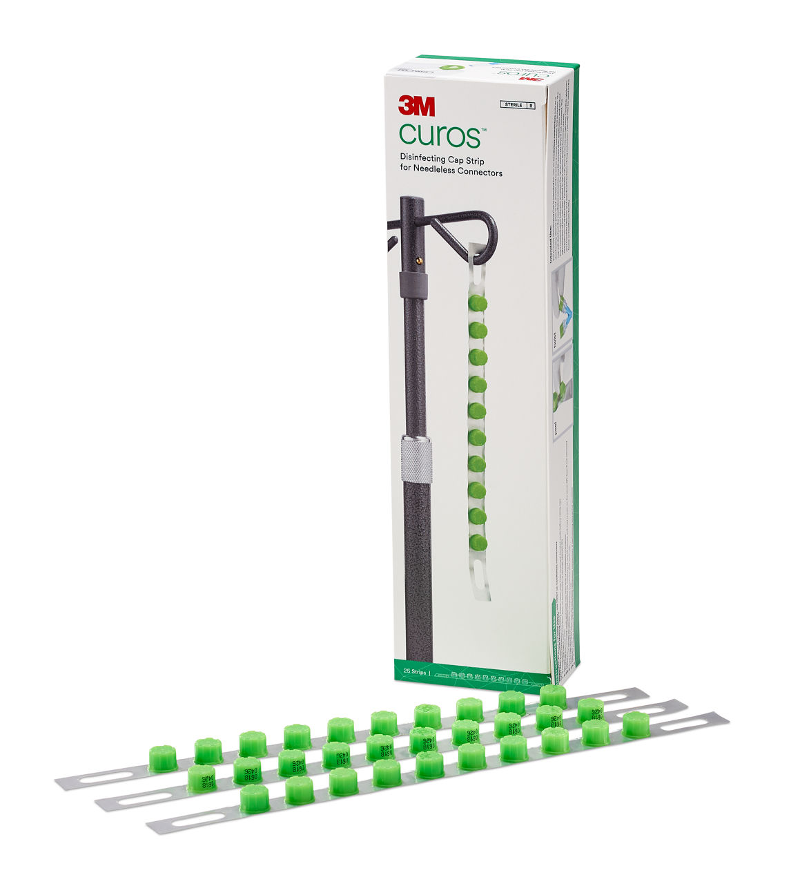 Curos™ Disinfecting Cap Strip - Needleless Connectors CFF10-250