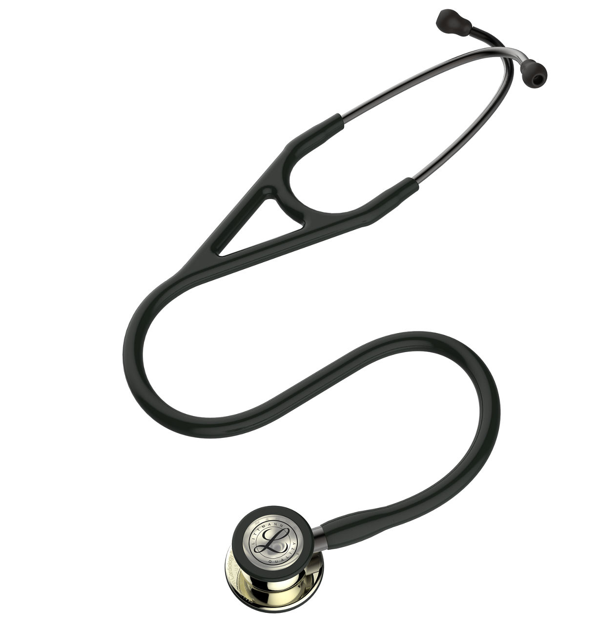 3M™ Littmann® Cardiology IV™ Stethoscope, Champagne Chestpiece, Black Tube, Smoke Stem/Headset, 6179