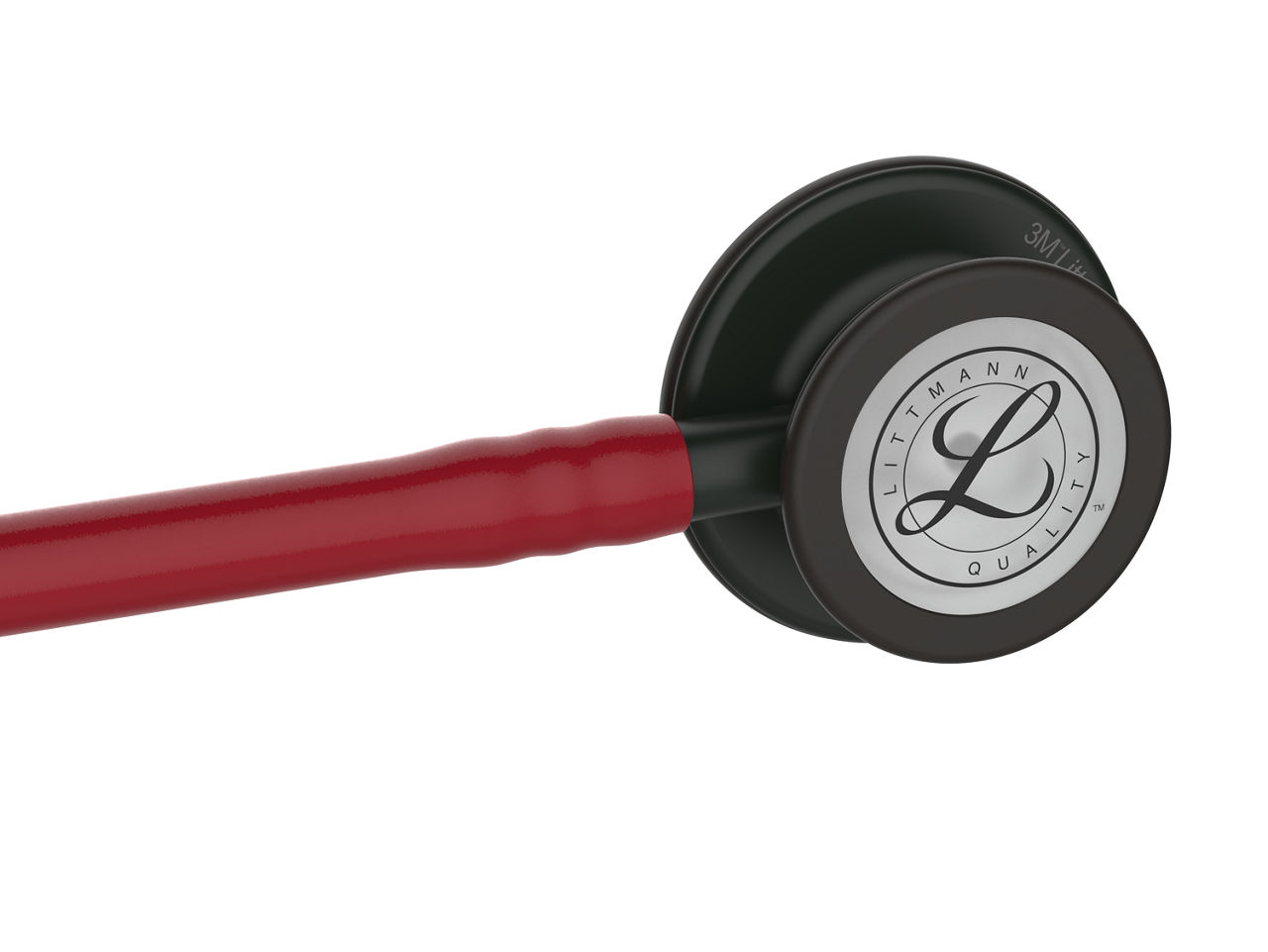 3M™ Littmann® Classic III™ Stethoscope, Black-Finish Chestpiece, Burgundy Tube, 5868