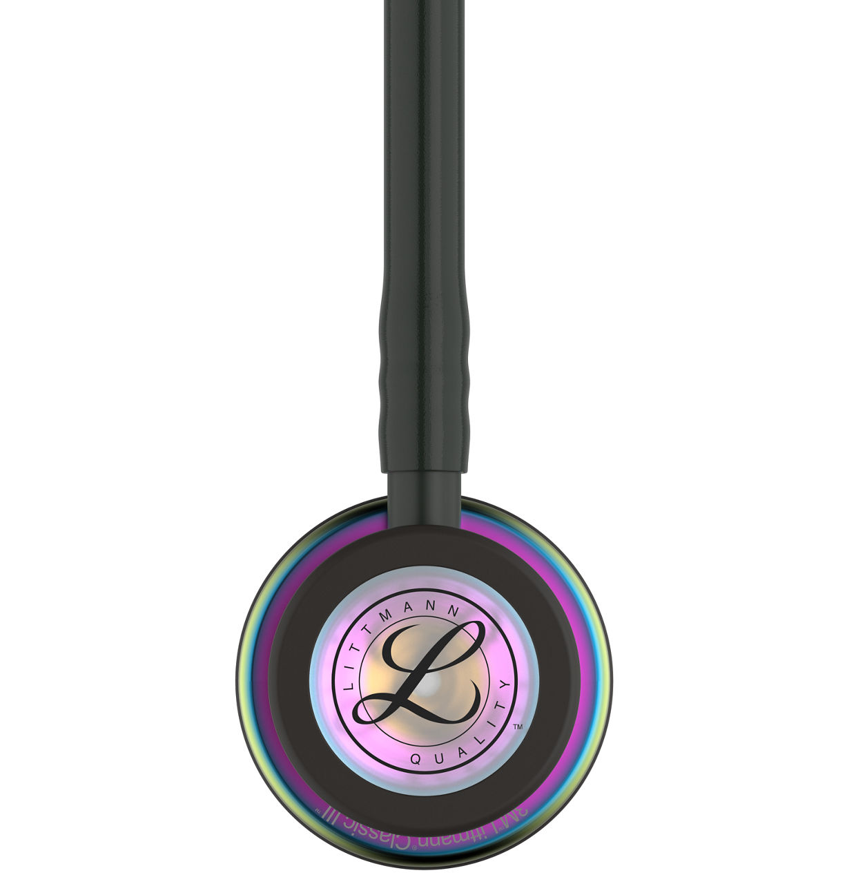 3M™ Littmann® Classic III™ Stethoscope, Rainbow-Finish Chestpiece, Black Tube, 5870