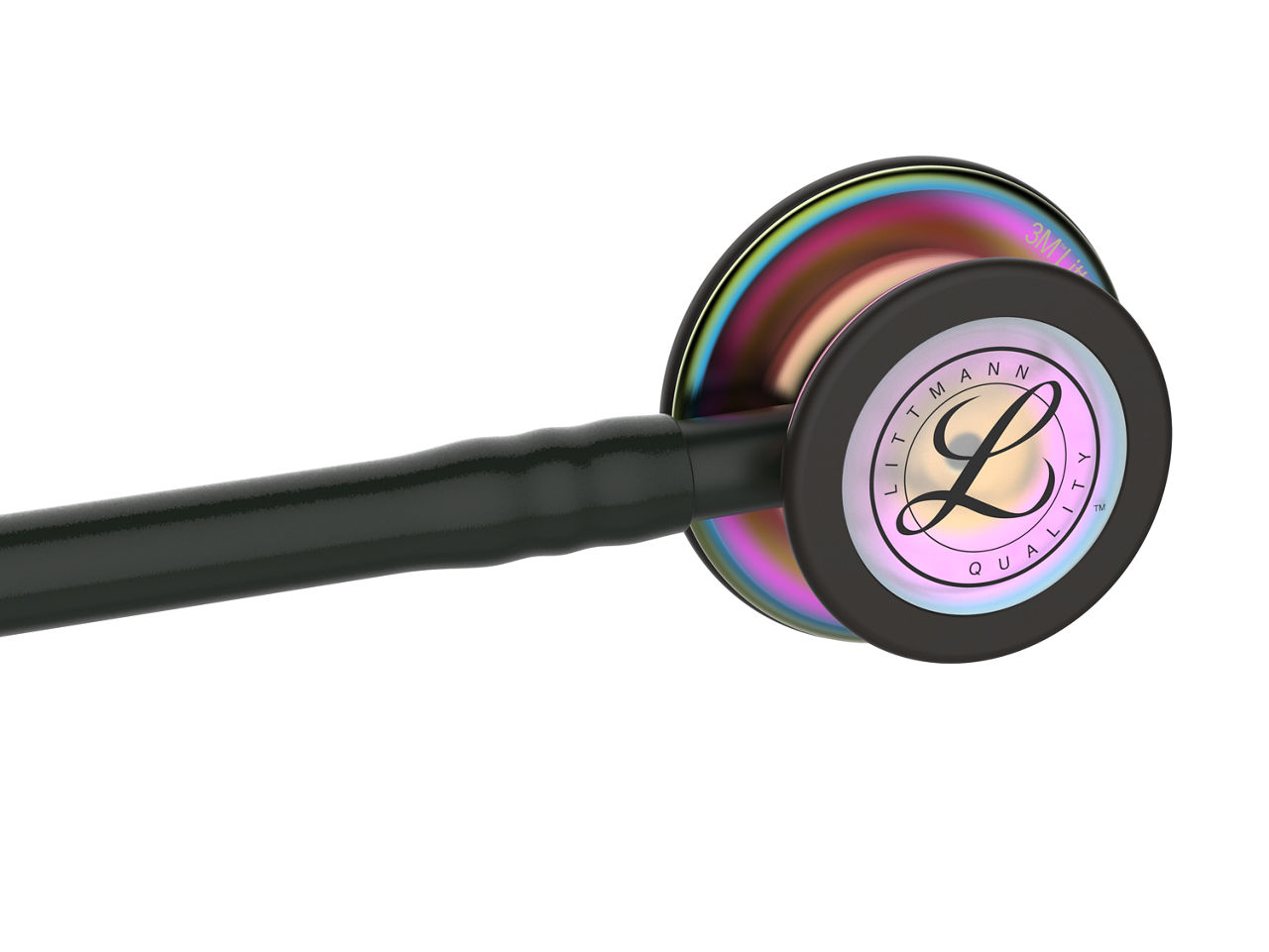 3M™ Littmann® Classic III™ Stethoscope, Rainbow-Finish Chestpiece, Black Tube, 5870