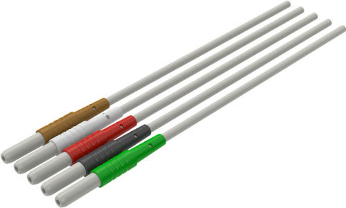 ECG Reusable Leadwire, 5-Lead, Safety DIN, Snap, 24", 1 EA, D24106