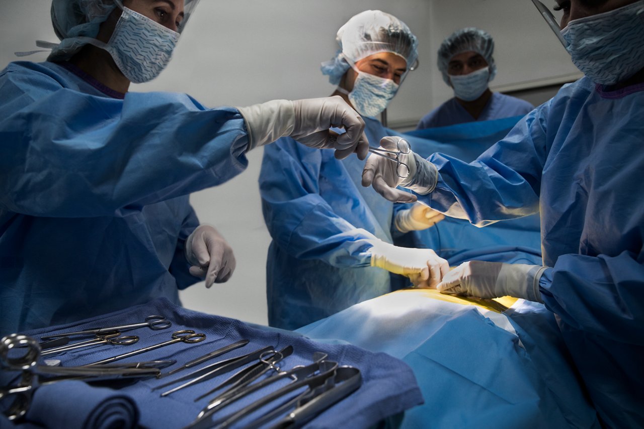 Operation am Patienten durchgeführt, tif Foto