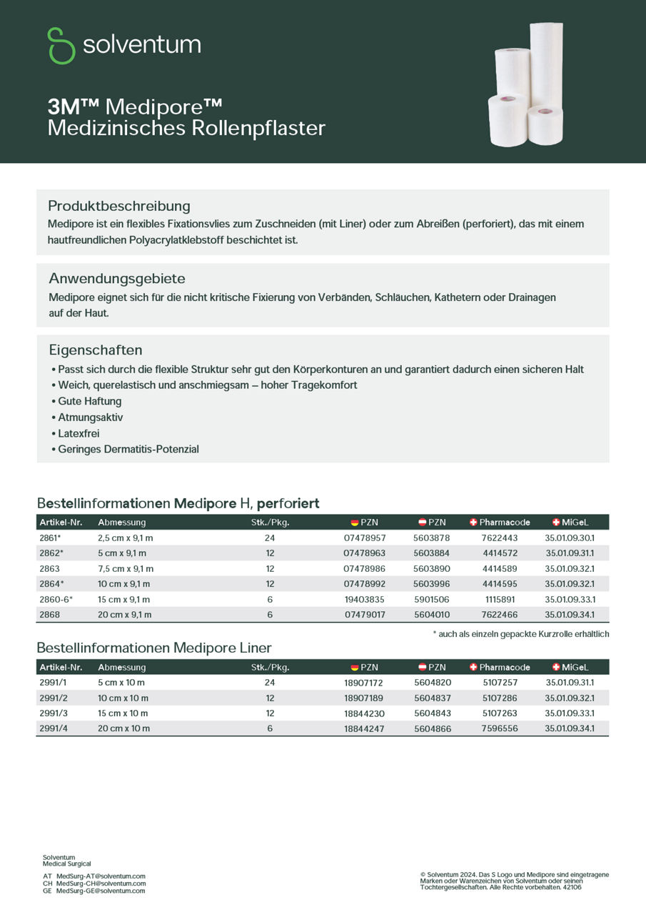 3M™ Medipore™ Onepager DACH-de