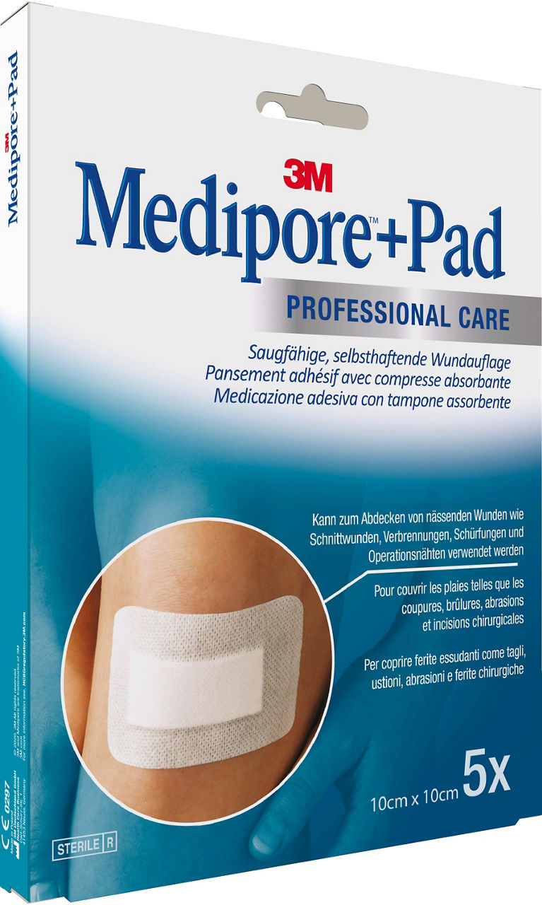 3M™ Medipore™+Pad Adhesive Wound Dressing 3566NP_angle 1
