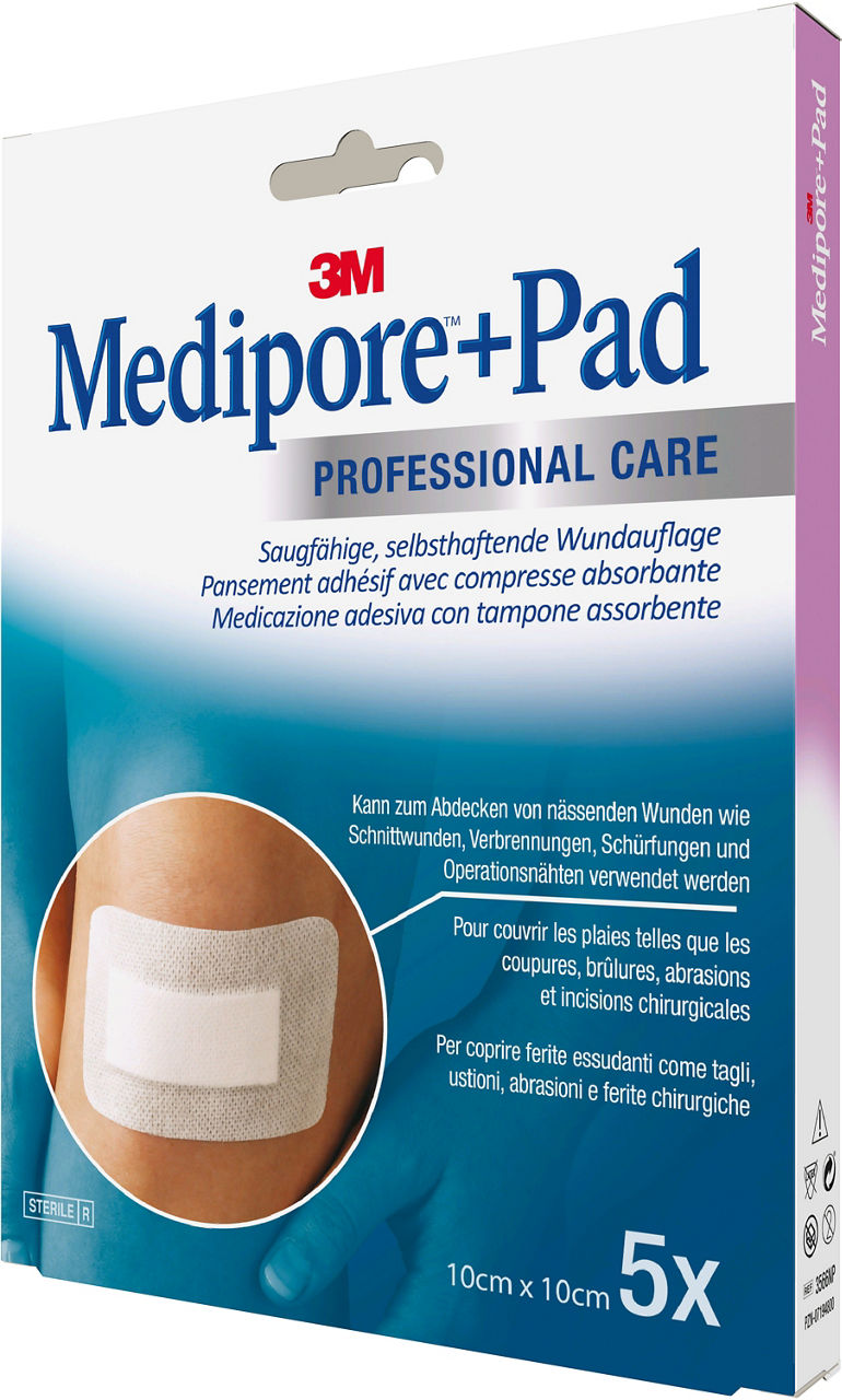 3M™ Medipore™+Pad Adhesive Wound Dressing 3566NP_angle 2