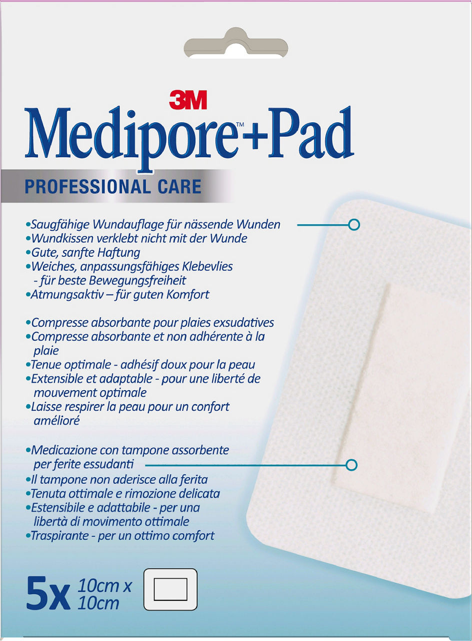 3M™ Medipore™+Pad Adhesive Wound Dressing 3566NP_back