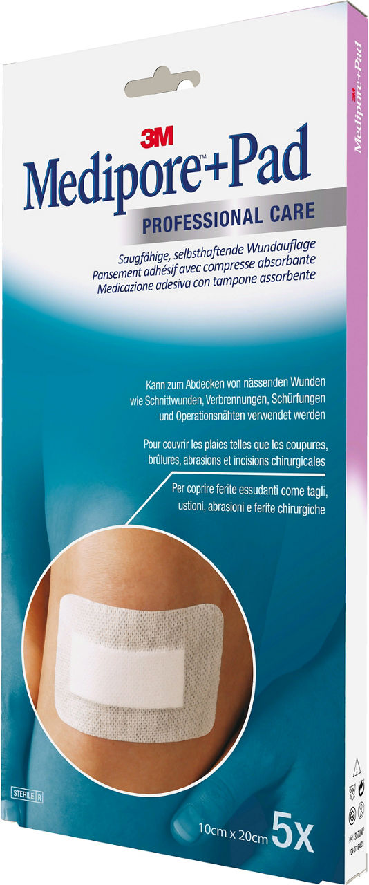 3M™ Medipore™+Pad Adhesive Wound Dressing 3570NP_angle 2