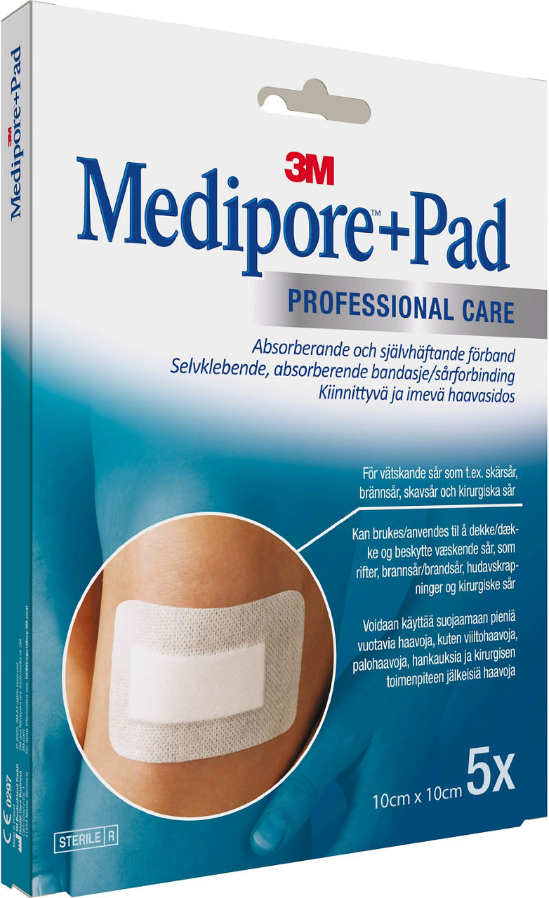 3M™ Medipore™+Pad Adhesive Wound Dressing 3566SP_angle 1
