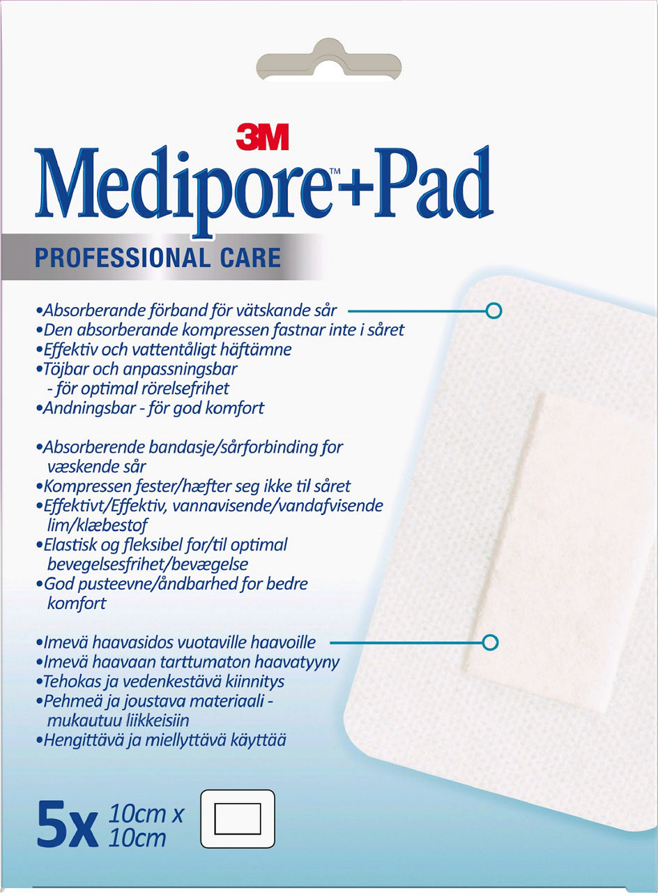 3M™ Medipore™+Pad Adhesive Wound Dressing 3566SP_back