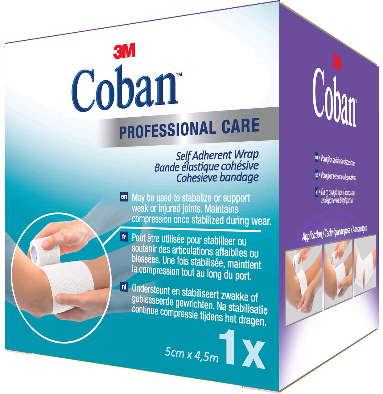 3M™ Coban™ Self Adherent Bandage White 1582P-W F_angle 2