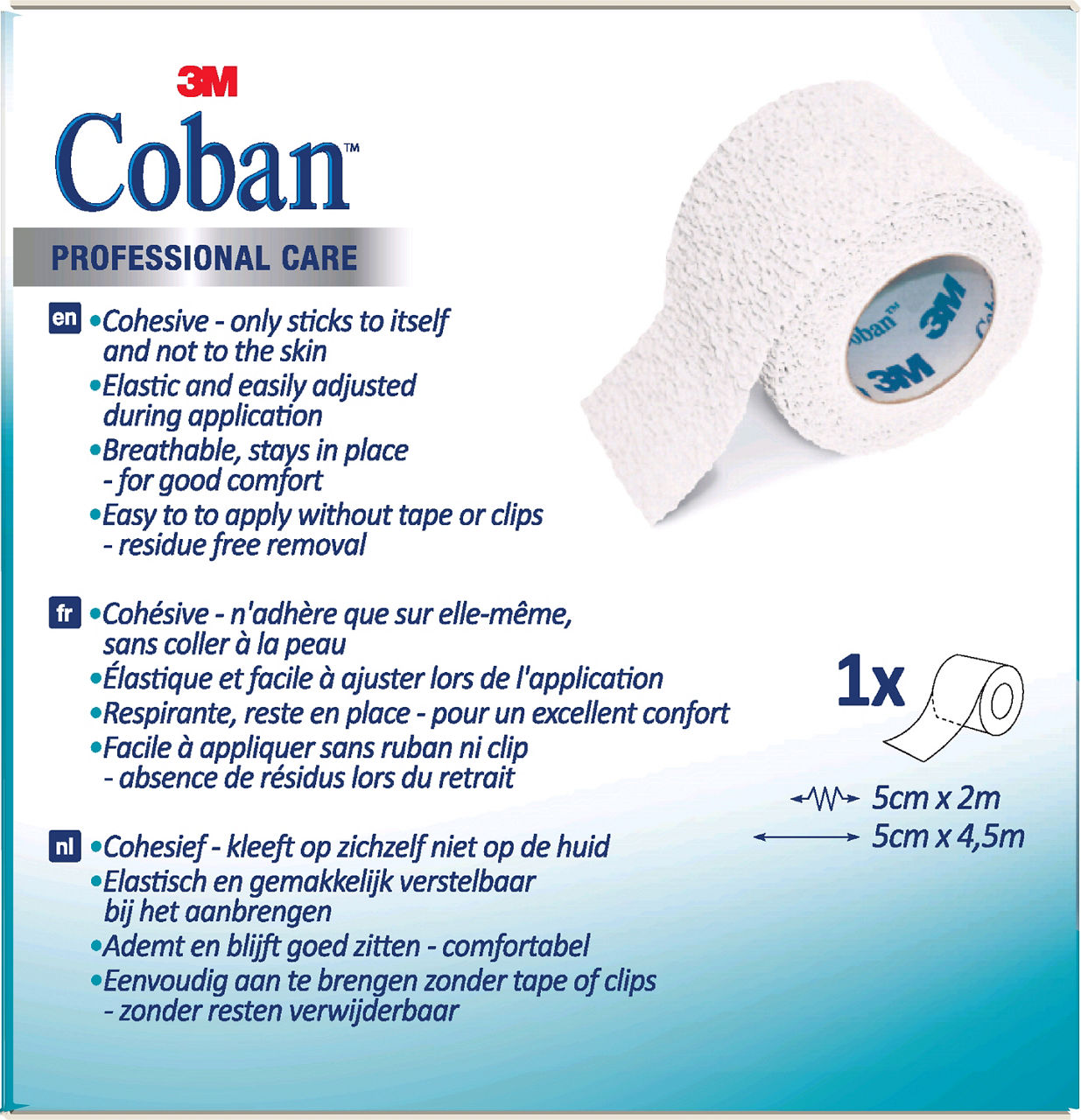 3M™ Coban™ Self Adherent Bandage White 1582P-W F_side 1