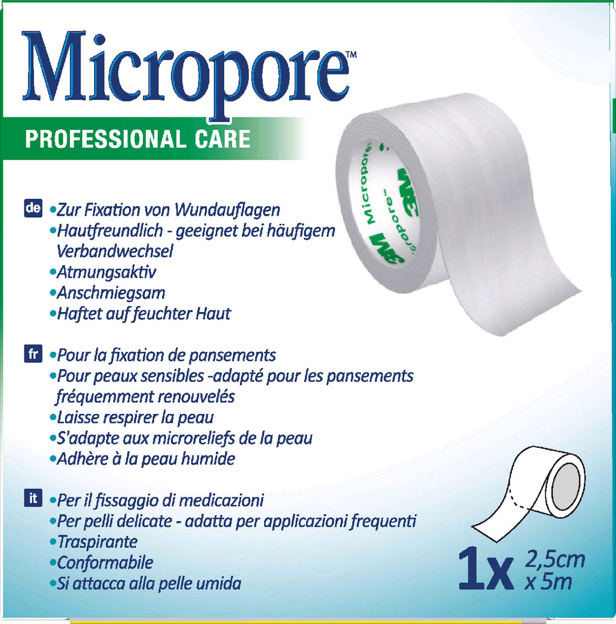 3M™ Micropore™ Surgical Tape 1530NP-1S_back