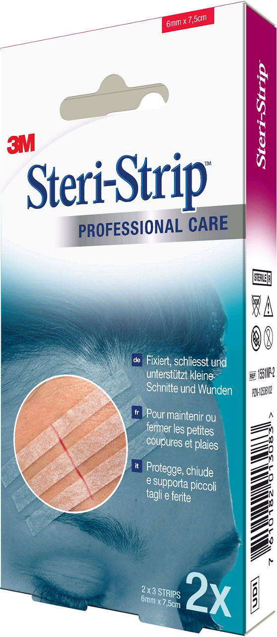 3M™ Steri-Strip™ Reinforced Skin Closures Tan 1551NP-2_angle 2