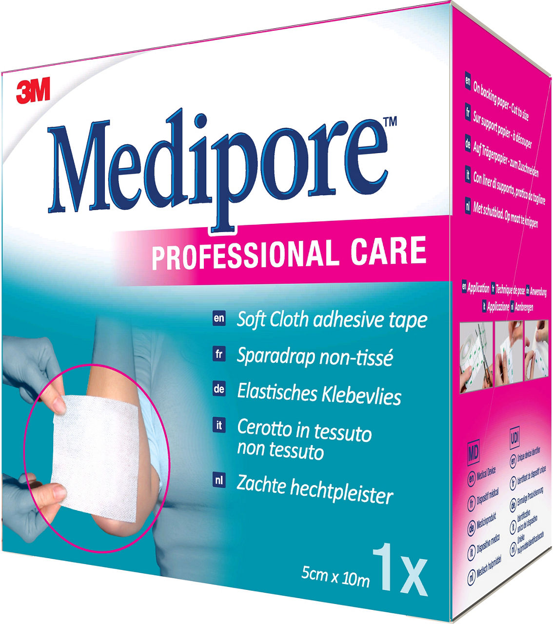 3M™ Medipore™ on Liner Tape 2991P-1 F_angle 2