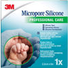 Sparadrap atraumatique et repositionnable 3M™Micropore™ Silicone,9931042, 5 m x 2,50 cm