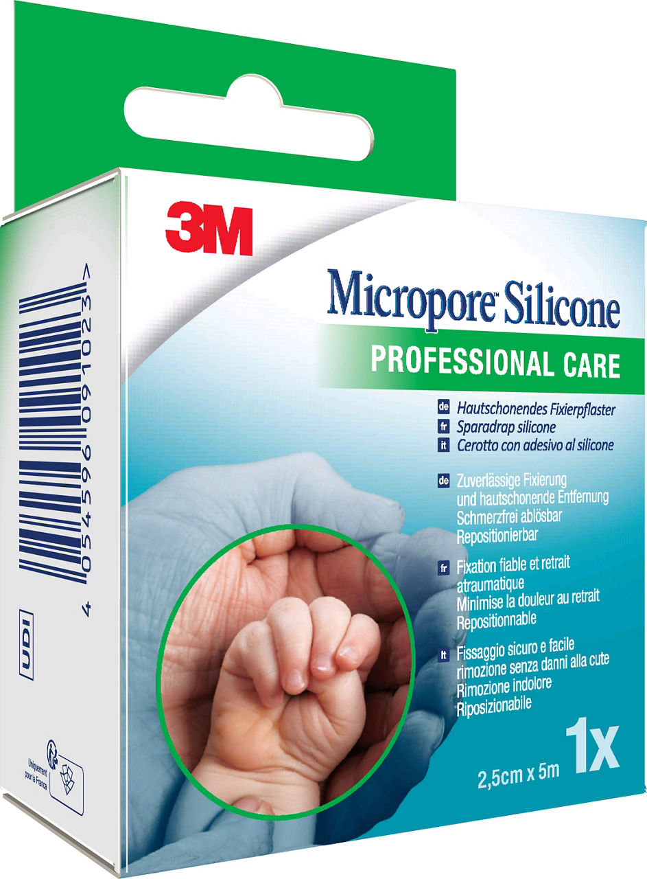3M™ Micropore™ Silicone Surgical Tape 2775NP-1_angle 1